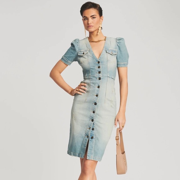 Retrofete Annie denim midi dress size XS - Picture 2 of 3